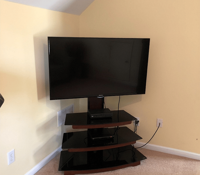Television in sitting area