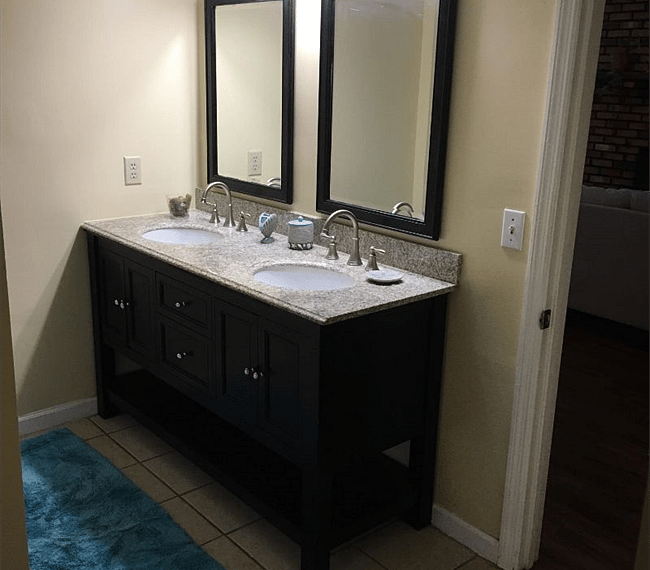 double sink vanity with plenty of storage