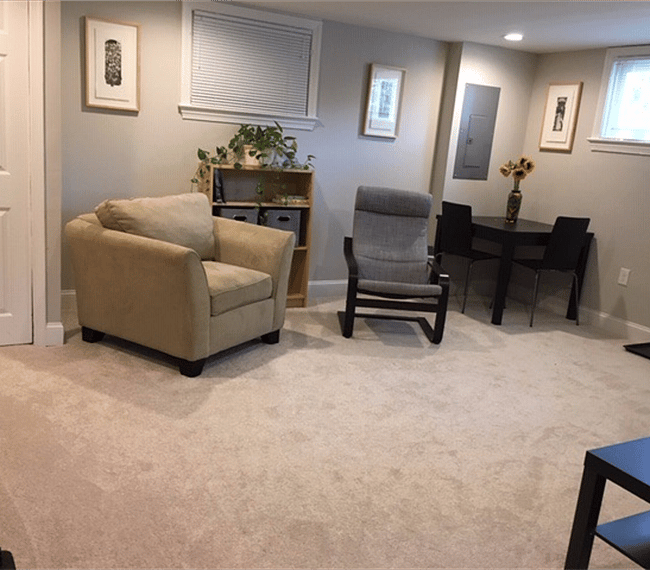 Living area - natural and ceiling light