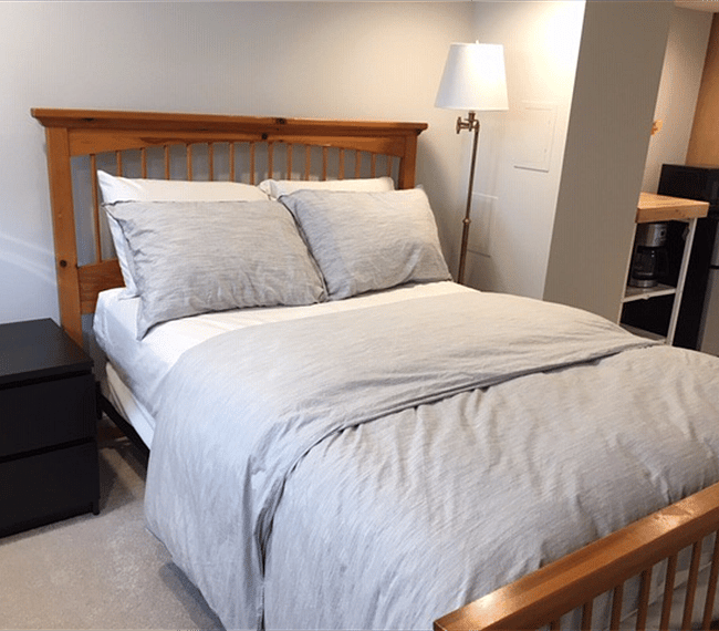 Bedroom - natural and ceiling light