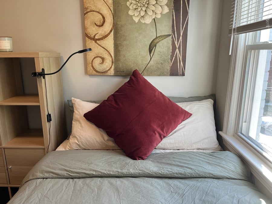 New bedding includes hypoallergenic mattress and pillow covers.