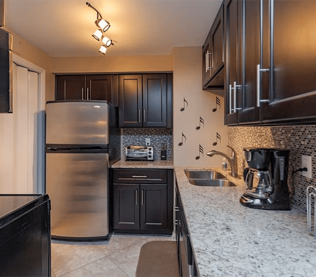 Kitchen toaster oven and coffee maker with coffee