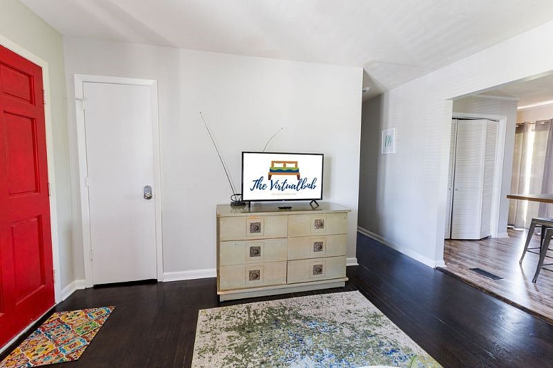 Livingroom TV and Storage.