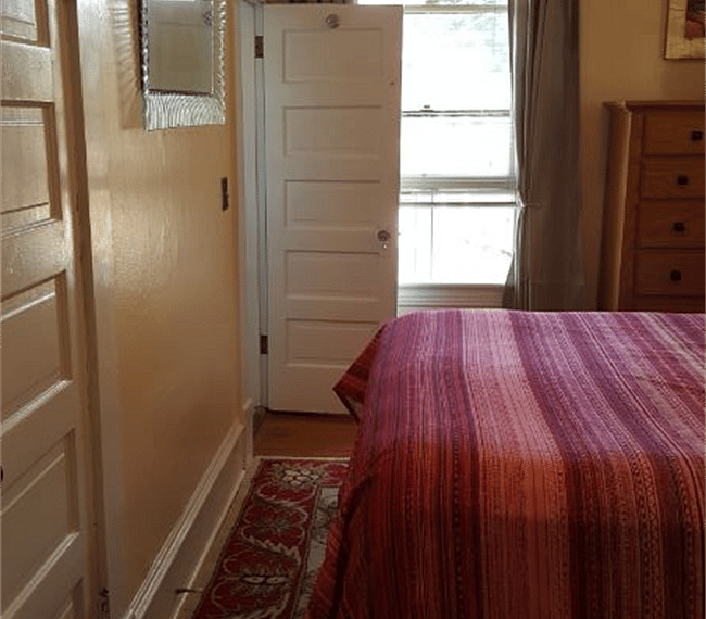 Bedroom looking at En
Suite bathroom door.