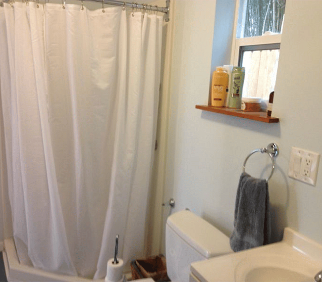 Bathroom toward the shower
