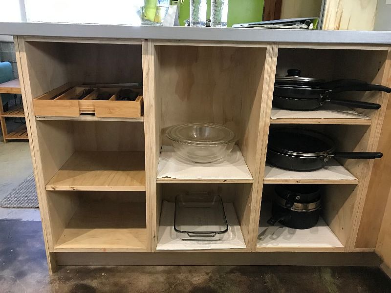 pots and pans, bowls and cutlery