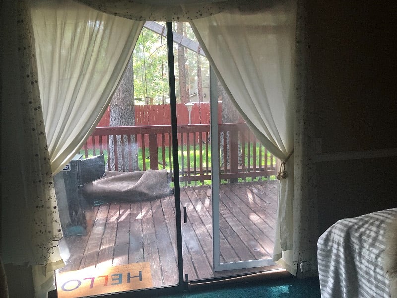 Patio directly connects to studio.
