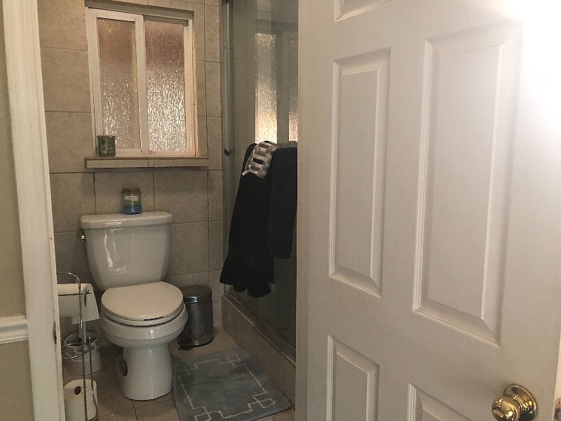 Studio bathroom with shower