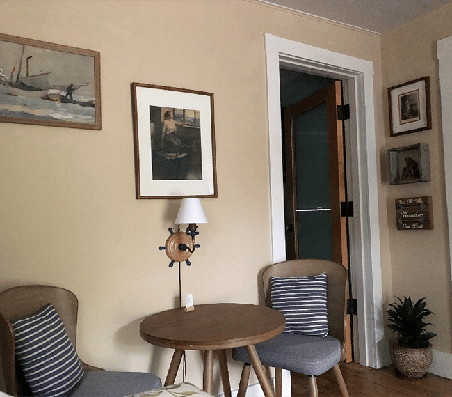 Small table in living room.