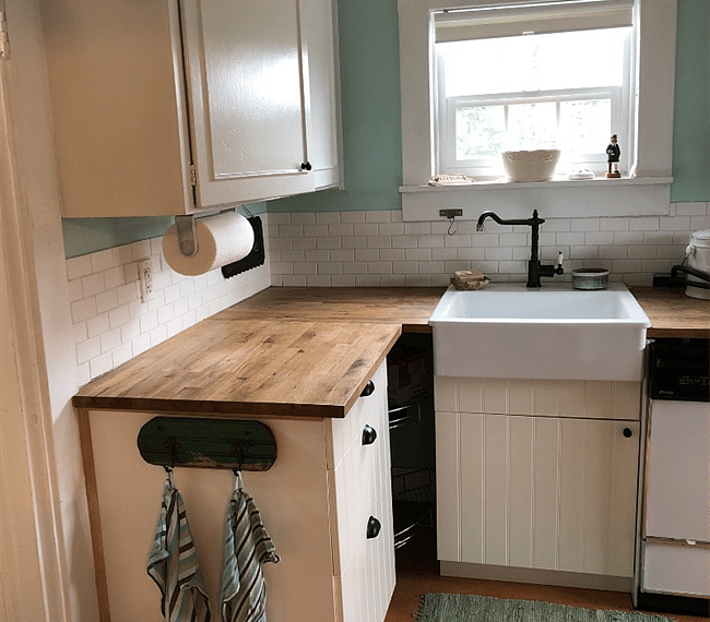 View of farmhouse sink.