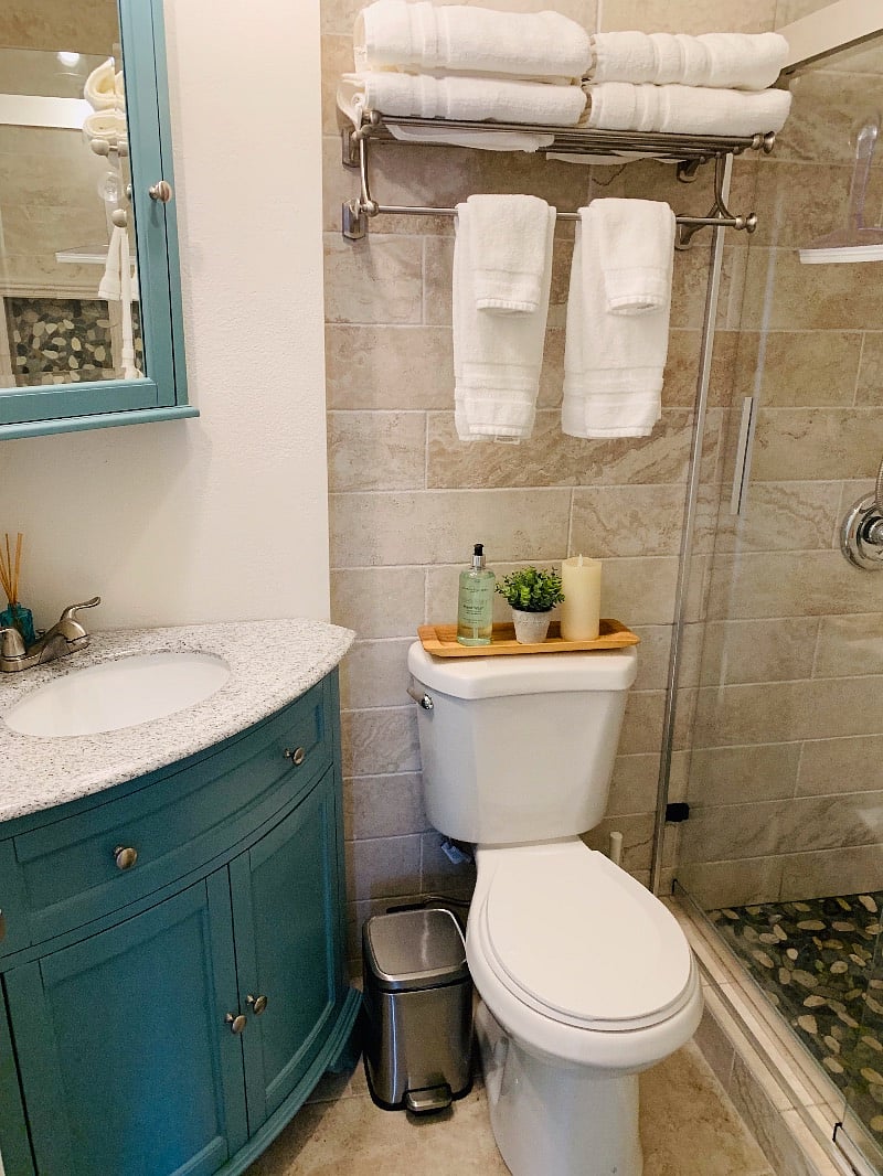 Unit C, New bathroom with walk in shower.