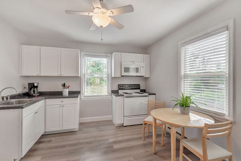 Renovated eat in kitchen with lots of natural light