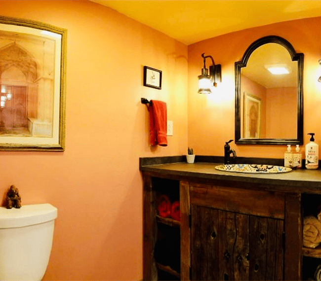 Custom cabinets and a Mexican sink brought straight from Dolores Hildalgo GTO