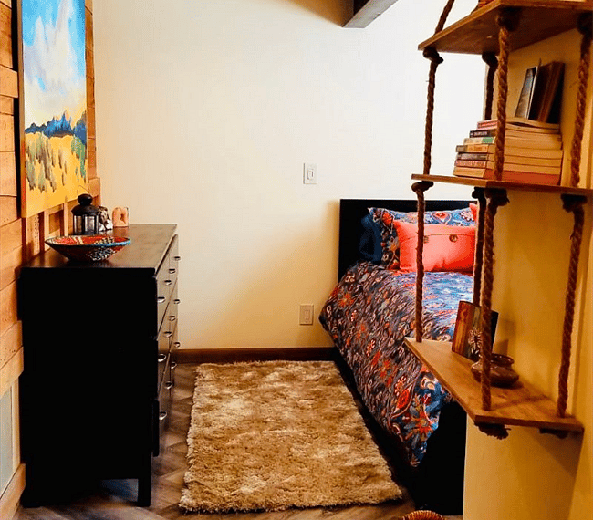 Walkway into the bedroom
