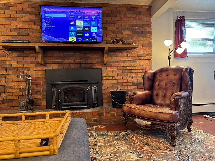 Cozy chair by the fire