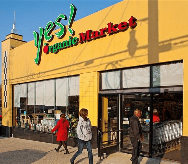 the neighborhood organic market offers many specialty items and weekly wine tastings!