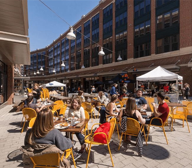 The ArtsWalk features many eclectic shops and cafes to explore!