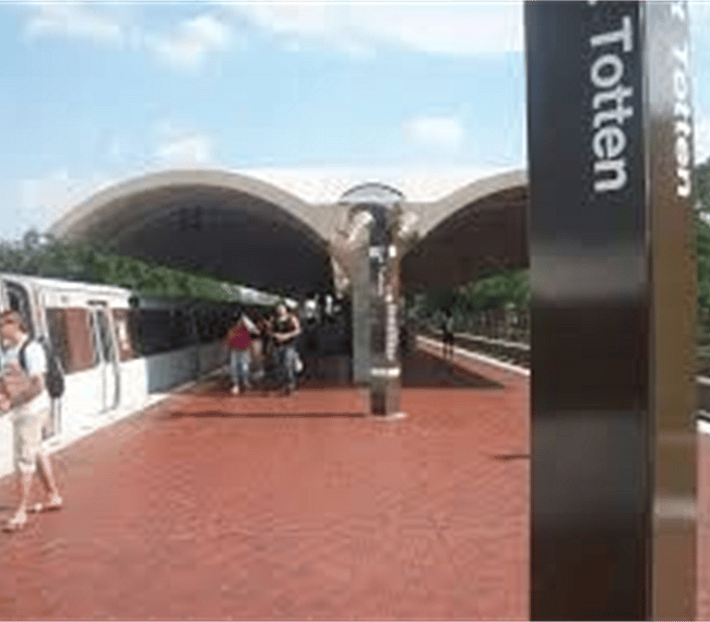 Our Ft. Totten metro station -- with 3 different train lines (red, green and yellow) makes commuting around DC and surrounding areas a snap!
