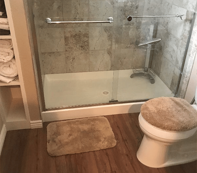 Large walk in shower