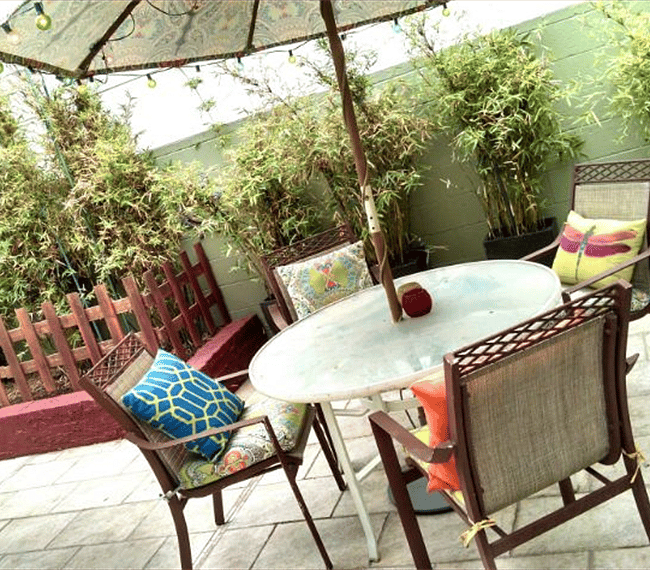 Dine outside, relax, or read in quiet garden.