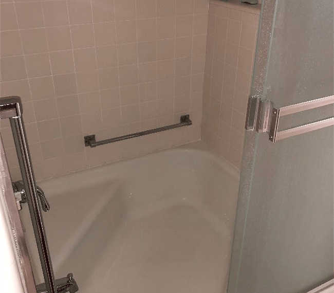 Huge bathtub and shower