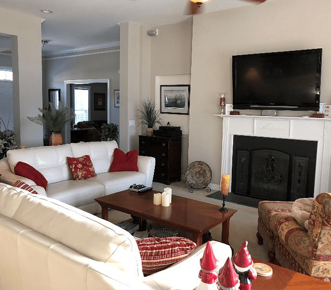 Den with Fireplace