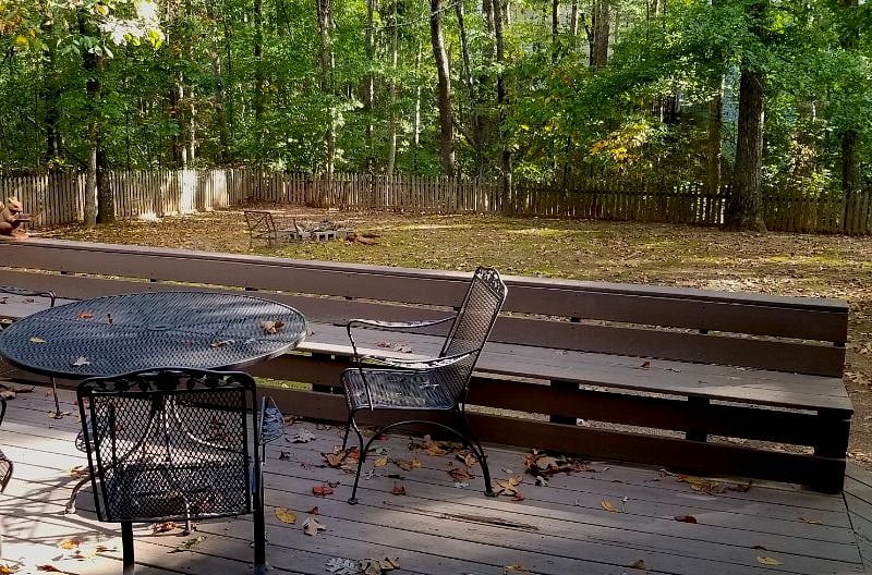 Back deck & yard