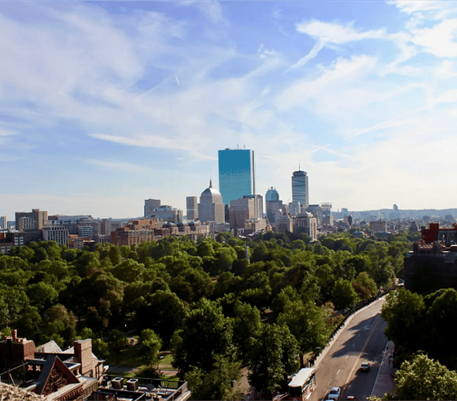 View of Boston Common from roofdeck