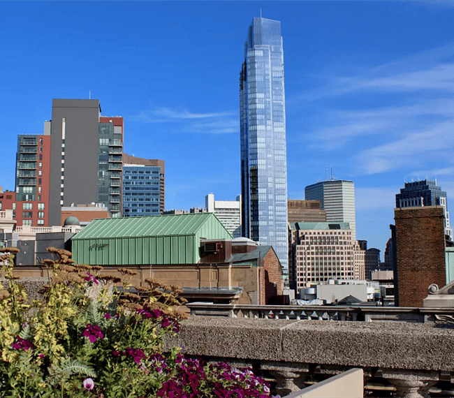 Another view of Boston skyline from roof deck