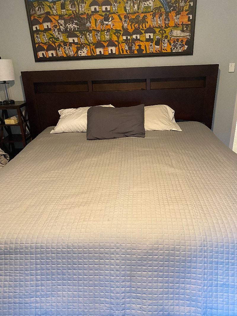 downstairs bedroom. king bed