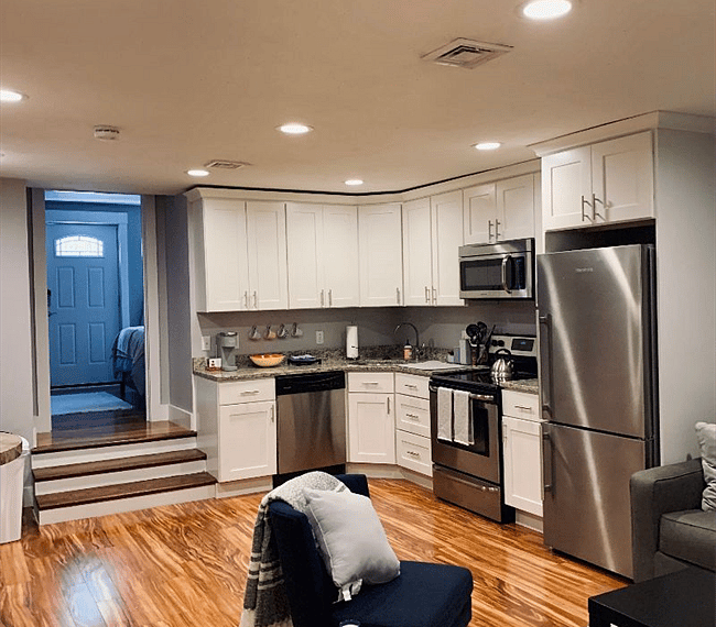 Kitchen view from living room