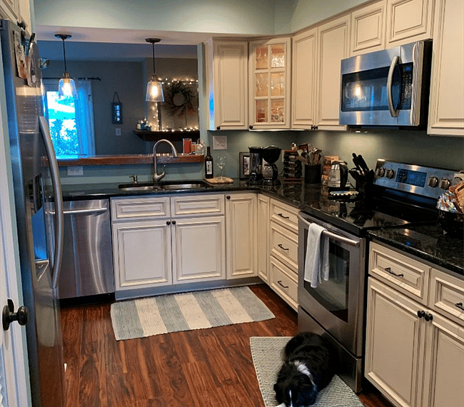 Kitchen with Aussie model!