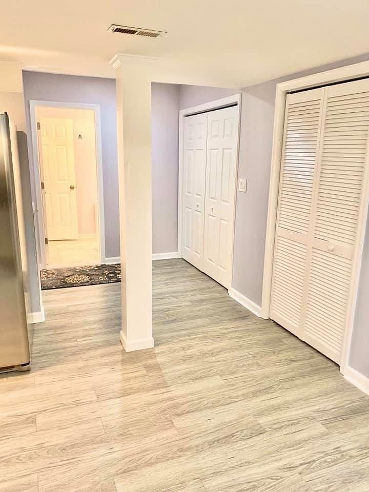 Laundry and utility area is tucked away