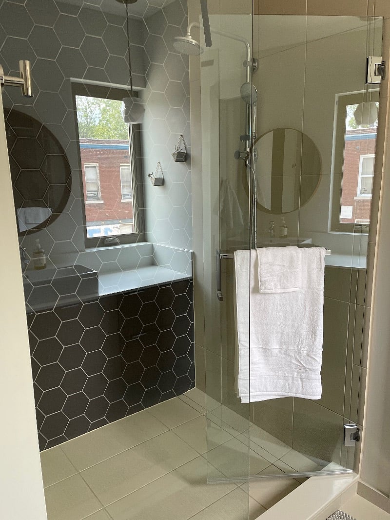 Custom walk-in master shower