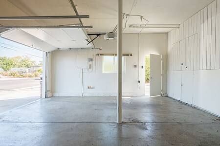 Garaged parking for up to a mid size car or smaller suv.