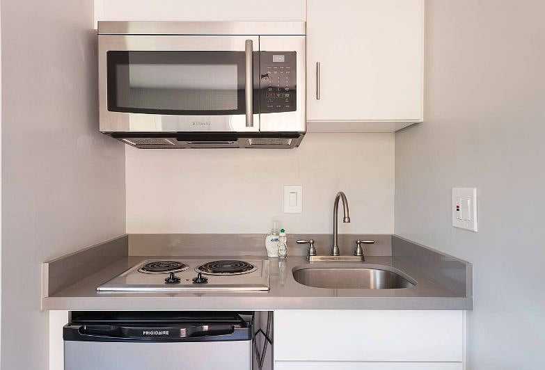 Kitchenette for preparing simple meals.