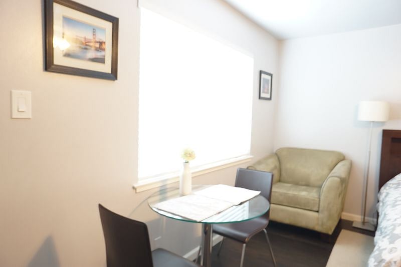 Enjoy your favorite coffee or tea the bistro table.