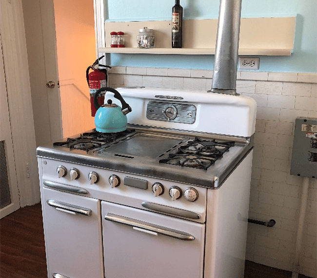 Refurbished antique stove, oven & heater