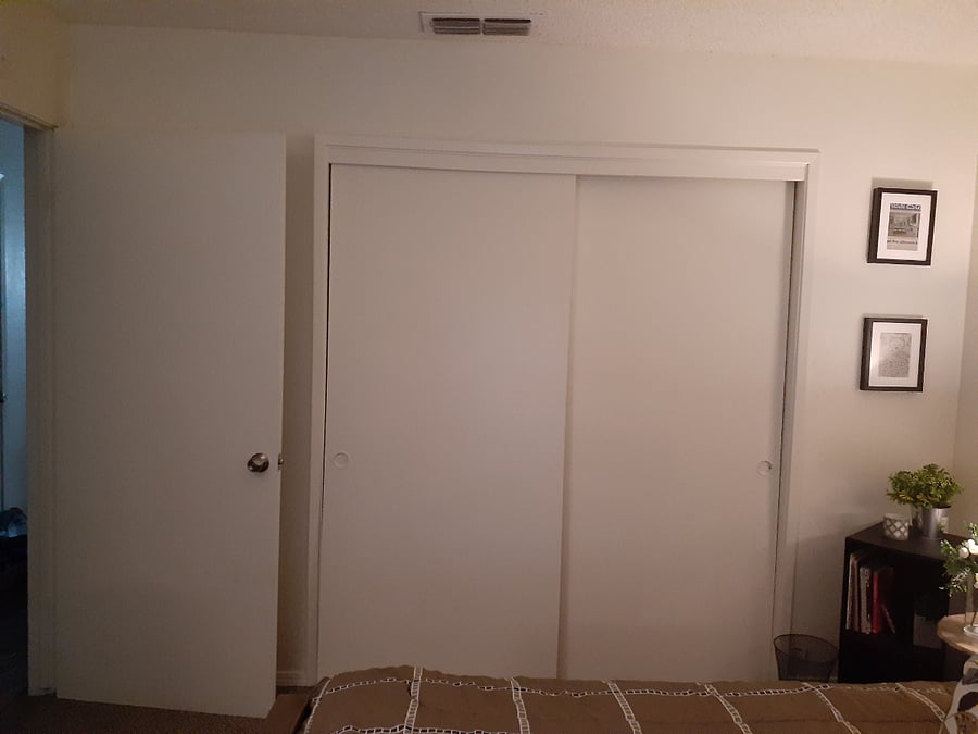 Bedroom 1 Large closet with top and side storage for your clothing and bedding needs.