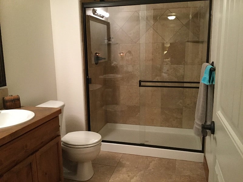 Lower level bath