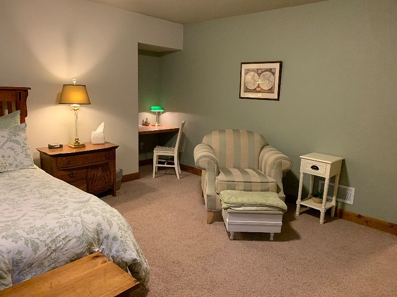 The extra large bedroom lower level
