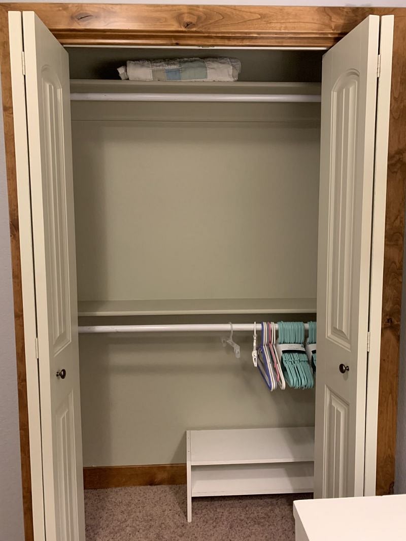 Bedroom closet- double decker in regular sized room