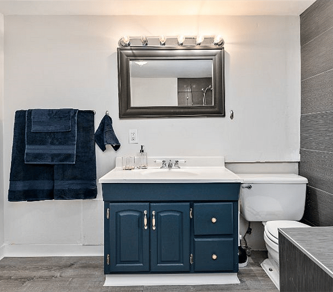 Bathroom vanity area