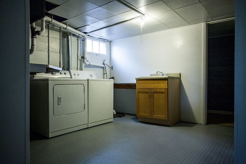 Laundry room, on garden level