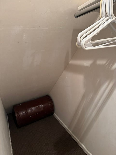 Depth of bedroom closet.