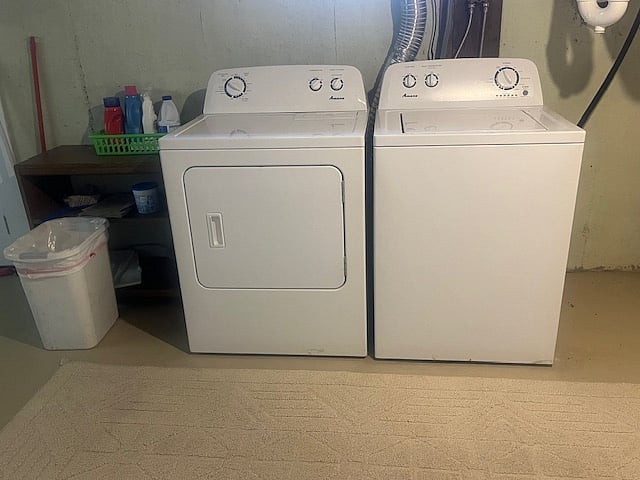 Washer and Dryer in basement