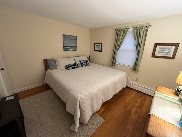 2nd bedroom set up with a king bed.