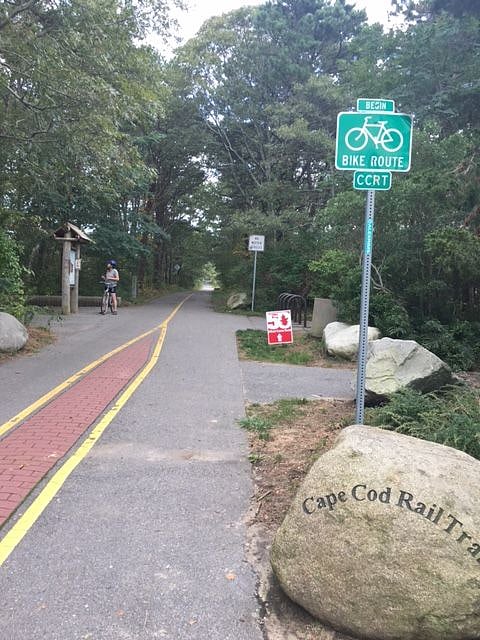 Cape Cod Rail Trail is about 1 mile from the house!