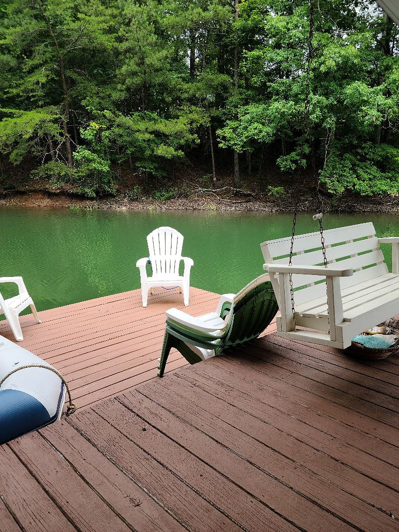 Relaxing swing at the dock