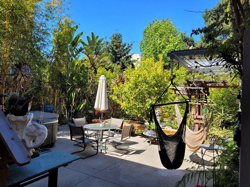 view of shared garden and hammocks